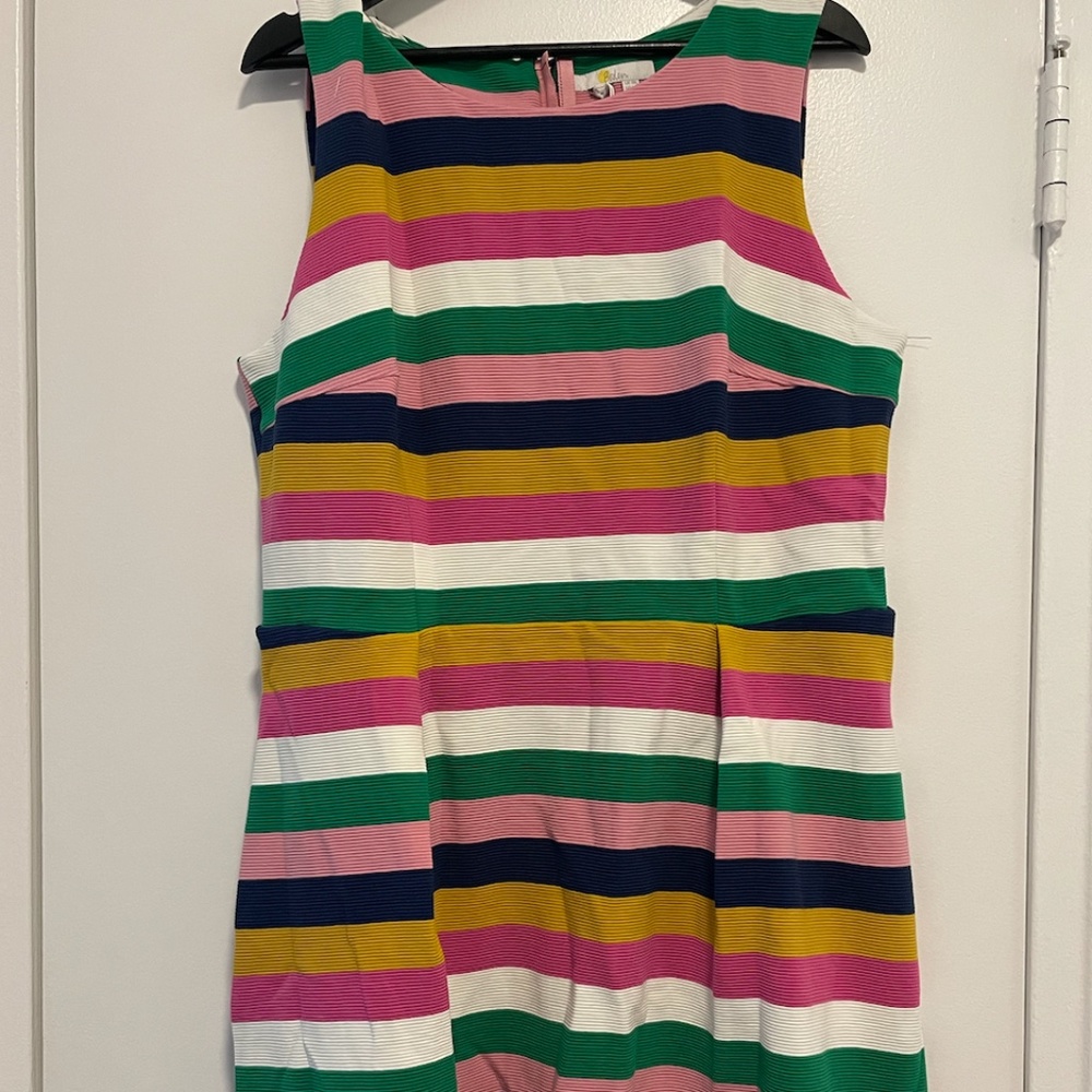 Boden Tallulah Ottoman Multi Stripe Dress
